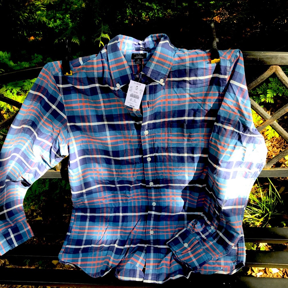 Tattersall slim flex oxford shirt